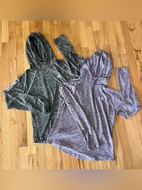 UNDER ARMOUR Women’s VELOCITY
WORDMARK HOODIE Lot Of 2 Gray And Lilac Size Small